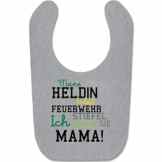 Feuerwehr Baby – Meine Heldin Mama Feuerwehrfrau – Süßes Baby Lätzchen als Accessoire für Jungs und Mädchen
