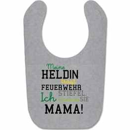 Feuerwehr Baby – Meine Heldin Mama Feuerwehrfrau – Süßes Baby Lätzchen als Accessoire für Jungs und Mädchen