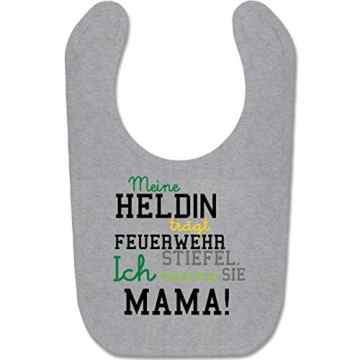 Feuerwehr Baby – Meine Heldin Mama Feuerwehrfrau – Süßes Baby Lätzchen als Accessoire für Jungs und Mädchen