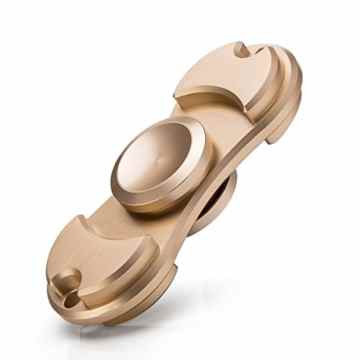 Fidget Spinner Dual Kreisel mit High-Speed Kugellager Anti Stress Hand Toy Gold von wortek