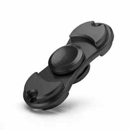 Fidget Spinner Dual Kreisel mit High-Speed Kugellager Anti Stress Hand Toy Schwarz von wortek