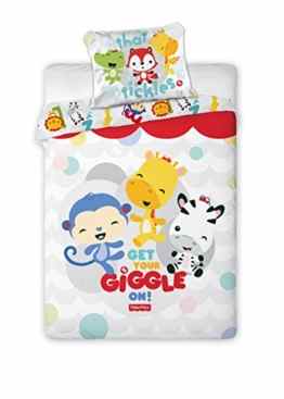 Fisher Price Baby Bettwäsche Garnitur Größe: 100 x 135 cm / 40 x 60 cm in Bunt 100% Baumwolle