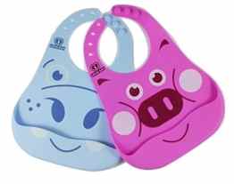 Flash SALE Weich Baby Lätzchen – wasserdicht, einfach tragen und Reinigen Lätzchen – bequem, sicher und antibakteriell, Set 2 Silikon Lätzchen für Babys und Kleinkinder, mit praktischer Baby Löffel