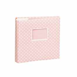 Fotoalbum 200 Pockets Baby rosa mit Punkten von Semikolon
