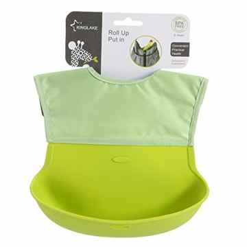 G2PLUS Baby Silikon Lätzchen Schön Babylätzchen mit Auffangschale Latz für alle Halsgrößen