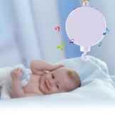 GHB Spieluhr Baby elektrische Spieluhr Spielzeug mit 12 Schlaflied und Micro-SD-Speicherkarte für Babymobile
