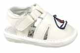 GIBRA® Leder Sandalen für Babys und Kleinkinder, weiß, Gr. 19-24
