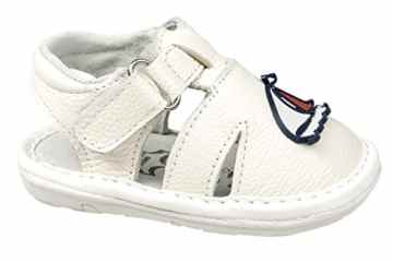 GIBRA® Leder Sandalen für Babys und Kleinkinder, weiß, Gr. 19-24