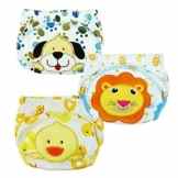 GVESS 3 Stück Multifunktion Baby Unterhosen – Wiederverwendbare Waschbare Elastische Baby Windeln Windelhose / Unterwäsche zum Toilettentraining Töpfchentraining Trainerhose, Baumwolle, Cartoon Pattern