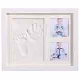 Geschenke für Babyandenken, PChero Rahmenset für Babyhand und Fußabdrücke mit sicherem Akrylglas und Ton
