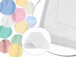 Gewebtes Eck-Spannbetttuch in 11 frischen Pastell-Tönen – erhältlich in 4 verschieden Größen, 90 x 200 cm, weiß