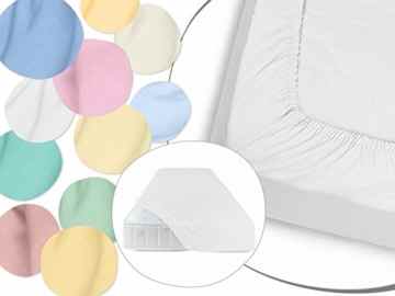 Gewebtes Eck-Spannbetttuch in 11 frischen Pastell-Tönen – erhältlich in 4 verschieden Größen, 90 x 200 cm, weiß