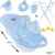 GoFuture Babybadewanne Babywannen Sets mit klappbaren Ständer und Badespielzeug 102 cm