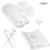 GoFuture Babybadewanne Luxus mit Stöpsel Set 3 Teilig – Badewanne 102cm Badesitz Ständer Wickelunterlage