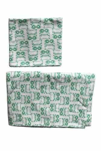 Green Cotton Freds World Babybettwäsche Frogs Frosch WADIE grün 40 x 60 100 x 135 cm