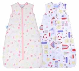 Grobag 0.5 Tog Baby Schlafsack Twin Pack Sandcastle & Sunny Meadow (6–18 Monate)