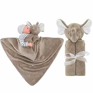 GudeHome Babydecke Bademantel aus Mikrofaser Babyhandtuch mit Kapuze lustiges Kuscheldecke Strickdecke Kapuzenhandtuch kuscheliger PonchoKapuzenbadetuch-Brown Kaninchen