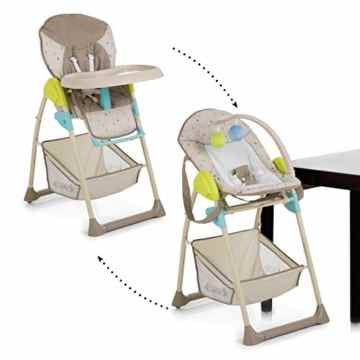 Hauck Sit’n Relax Multi Dots Sand – Babyliege und Hochstuhl ab Geburt / mit Liegefunktion, mitwachsend, höhenverstellbar – 665275