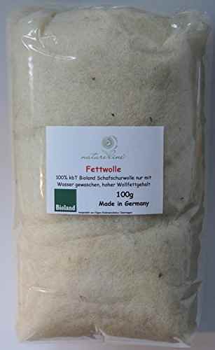 Heilwolle 100g Bioland-Qualität, kontrolliert biologische Tierhaltung, KbT