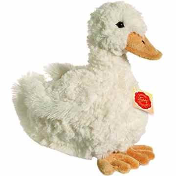 Hermann Teddy Collection 931355 – Plüsch-Ente, 22 cm, creme