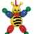 Hess Holzspielzeug 12165 – Clipfigur aus Holz, Biene, ca. 12 cm