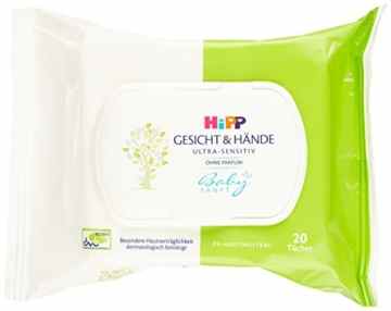 HiPP Babysanft Gesicht und Hände Tücher, 20 Stück