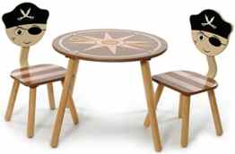 Hikenn Kinder-Sitzgruppe mit Kindertisch Tisch und 2 Stühlen Stuhl
