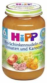 Hipp Bio-Schinkennudeln mit Tomaten und Karotten