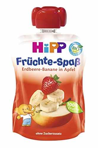 Hipp Früchte-Spaß Erdbeere-Banane in Apfel