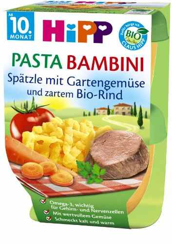 Hipp Spätzle mit Gartengemüse & zartem Bio-Rind