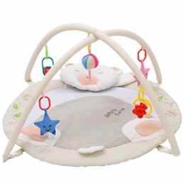 Homcom Krabbeldecke Babykrabbledecke Erlebnisdecke mit Spielbogen Krabbelmatte Spielmatte