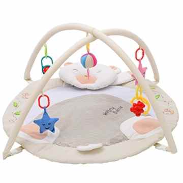 Homcom Krabbeldecke Babykrabbledecke Erlebnisdecke mit Spielbogen Krabbelmatte Spielmatte
