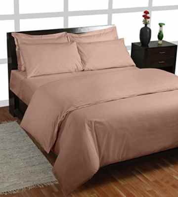 Homescapes Luxus Baumwoll-Satin Spannbettlaken latte hellbraun 90 x 190 cm Spannbetttuch 100% ägyptische Baumwolle Fadendichte 1000