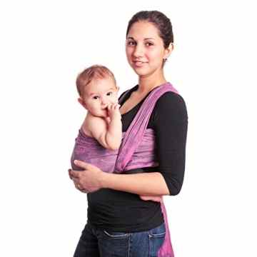 Hoppediz Baby-Tragetuch ‚Jacquard‘ Chicago pink