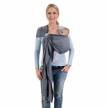 Hoppediz R-j-lon-wei Ring-Sling inklusive Bindeanleitung, Jacquard, grau