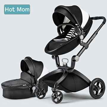 Hot Mom Limited Edition Kombikinderwagen und Buggy Sportwagen 3-in-1 Travelsystem 2016 mit Kinderwagenaufsatz