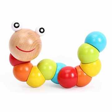 HuntGold Baby Kinder pädagogischen Zug Nette Finger Flexible Twisting Worm Spielzeug