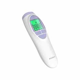 Hylogy Thermometer für Babys, Erwachsene, digitales IR-Stirnthermometer, berührungslos und mit Hintergrundbeleuchtung, Fieberwarnung und Datenspeicher