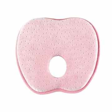Hysenm Kissen Babykissen mit Mulde Memory-Foam gegen Plattkopf/Plagiozephalie/Kopfverformung ab 0-12 Monate Baby/Seitenschläfer atmungsaktiv Winter blau/rosa