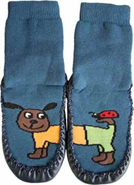 Hüttenschuh Söckchen mit lustigen Tiermotiven, echte Rindsledersohle | 5 Motive zur Auswahl