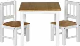 IB-Style – Kindersitzgruppe NOA | 3 Kombinationen | Set: 1x Tisch + 2x Stühle – Stuhl Truhenbank Kindermöbel Tisch Kindertisch Kinderstuhl