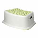 IKEA Tritthocker FORSIKTIG, weiß/grün, rutschfest