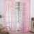 ILOVEDIY Voile-Tür-Vorhang Fenster Paravent Schal Vorhang Rosa
