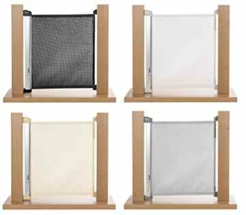 Impag Rollo Tür- und Treppenschutzgitter Höhe 85 cm oder 107 cm einrollbar ausziehbar bis 140 cm Aluminium (Höhe 85cm Creme)