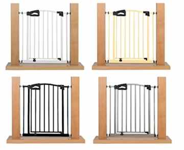 Impag Türschutzgitter Treppenschutzgitter 73 – 182 cm zum Klemmen – Ohne Bohren Luxline + 30 Weiß