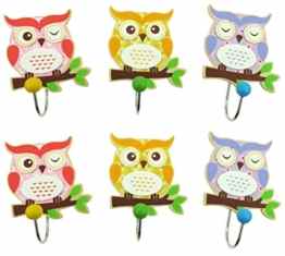 Inware 22838 – Garderobenhaken , 6er-Set, Eulenmotive