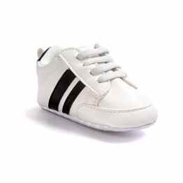 Itaar Babyschuhe Turnschuhe Streifen-beiläufige Wanderschuhe mit weicher rutschfester Sohle für Babys und Kinder 0-18 Monate