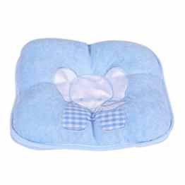 JULI Babykopfkissen, Schmusekissen aus Biobaumwolle Traumschäfchen für süße Träume||Cute Elephant Baby Infant Pillow Prevent Flat Head