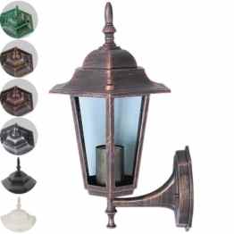 Jago Außenleuchte Lampe Laterne E27, max. 60W mit Glaseinsatz im Antik-Look ( höhe ca. 36cm – Spannung 110V-240V ) mit Farbwahl