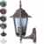 Jago Außenleuchte Lampe Laterne E27, max. 60W mit Glaseinsatz im Antik-Look ( höhe ca. 36cm – Spannung 110V-240V ) mit Farbwahl